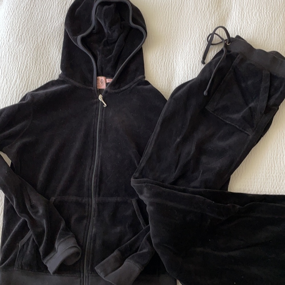 Juicy Couture Black Velour Sweatsuit